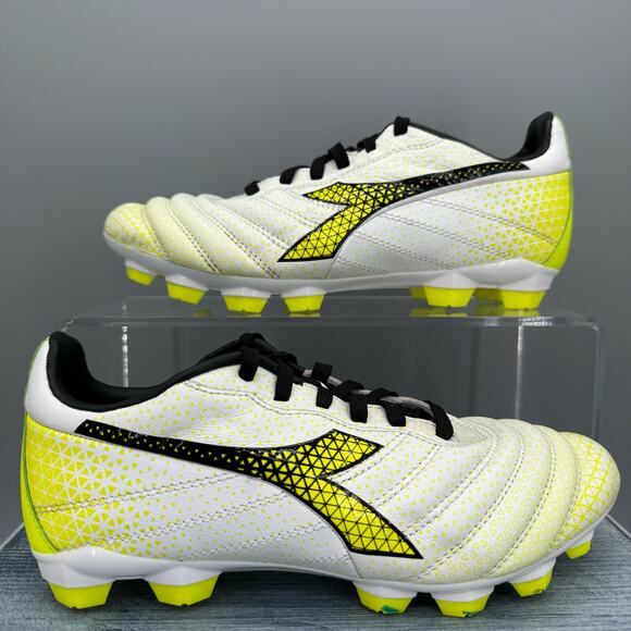 Diadora Women’s Brazil Elite GR LT LP12 FG Soccer Cleat White Size 5.5 - Picture 1 of 11